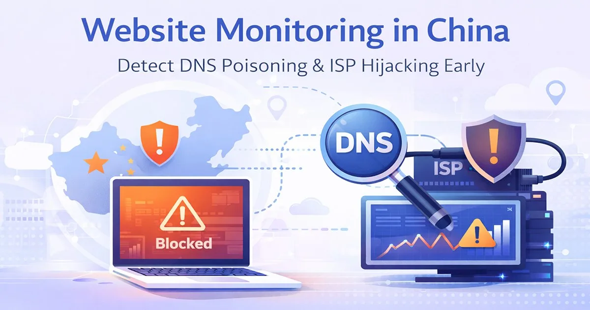 Why Your Website Fails in China (and How to Detect DNS Poisoning & ISP Hijacking Early)